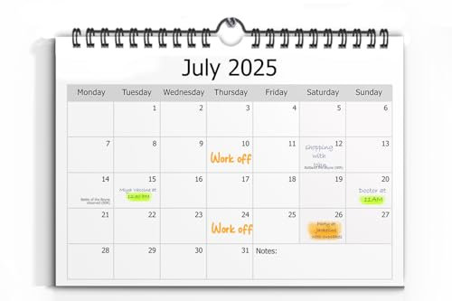 2026 Wall Calendar A4 Monthly Wall Planner Ideal for Home, Office, School & Family 12 Month-to-View Calendar for Holidays, Work Organisation & Scheduling (Minimalist Calendar)