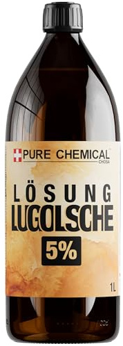 CHOSA Lugol-Lösung 5% (1000ml) | Wässrige Jod-Kalium-Jodid-Lösung, (1000ml)