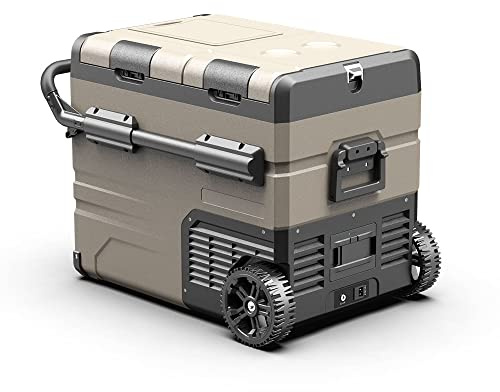 Adventurer Alpicool 12V Mains Portable Dual Compartment Camping Compressor Fride Coolbox Wheeled