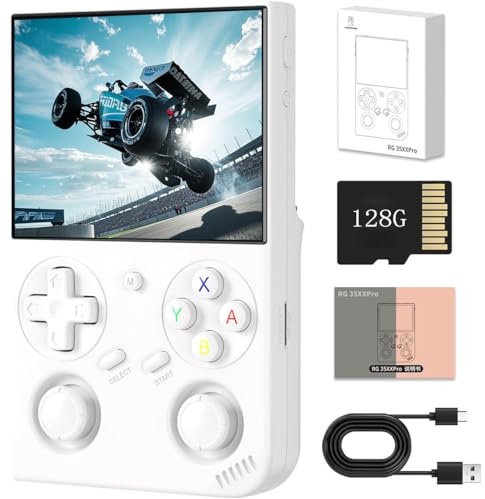 RG35XX Pro Retro Handheld Game Console, 3.5 IPS Screen Portable Video Game Console ,Built in 64G Card & 5000 Games, Linux System Support WiFi Bluetoo