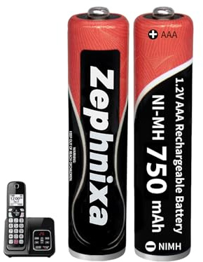 2 Stück AAA NiMH Akku 1,2V 750mAh für Gigaset/Panasonic Schnurlostelefone | Vorgeladen, geringe Selbstentladung, bis zu 2000 Ladezyklen – ideal für DECT-Schnurlostelefone von Gigaset & Panasonic
