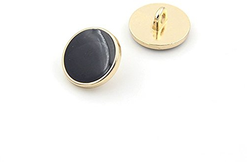 Bestowal 10PCS Kleidet Knopf - Art und Weise Schwarzes Glasiertes Metallknopf-Gesetzter Nähknopf für Blazer, Mantel, Uniform, Hemd, Klage und Jacke (20mm)