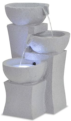 vidaXL Fontaine d'Intérieur avec Lampe LED Polyrésine Salon Maison Intérieur