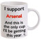 Arsenal Premier League Fußballbecher, Geschenk für Arsenal-Fans, Tee, Kaffee, Heißgetränke, Geschenk für Liverpool, Manchester, Tottenham, Arsenal Fan38 ml