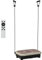 HOMCOM Plateforme vibrante oscillante 200 W écran LED Vitesse réglable Port USB télécommande et Bandes de résistance Inclus Marron Beige