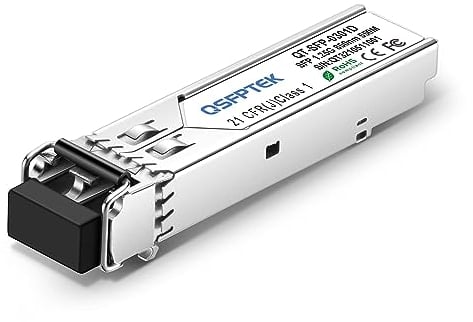 QSFPTEK Gigabit SFP Modul, 1000BASE-SX 850nm 550m DDM, Multimode LC Giga Fiber Mini-GBIC Transceiver Kompatibel mit Arista SFP-1G-SX