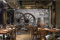Wanghan 3D Tapete Individuelle Tapeten Retro Brick Wall Autorad Weinfass Bar Hintergrund Restaurant Fototapete-250Cmx175Cm