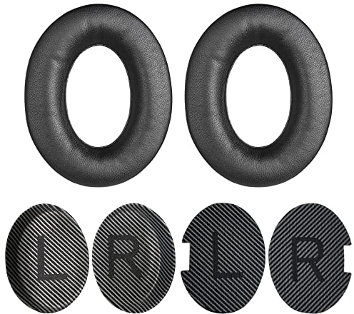 Aurivor Echte Leder Ohrpolster für Bose QuietComfort QC-35 QC-35-II QC-25 QC-15 QC-2 Kopfhörer, Lammleder Ersatz Ohrmuscheln für Ae2/Ae2i/Ae2W SoundLink SoundTrue Over-Ear Headsets