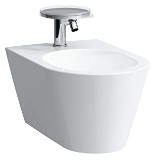 Laufen Kartell Wand-Bidet, 1 Hahnloch, 370x545x430, Farbe: Snow (weiß matt) - H8303317573021
