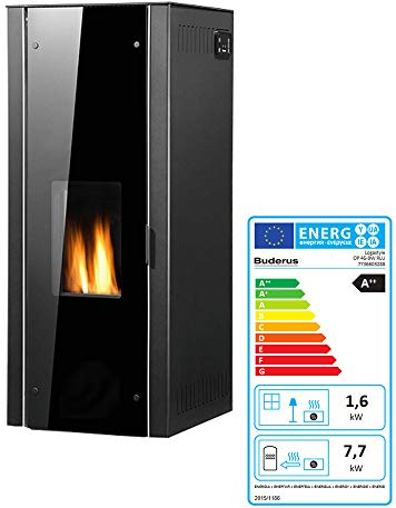 Buderus Logastyle Pellet Kaminofen Lamina 9,3 kW Wasser Kamin Pelletofen wassergeführt