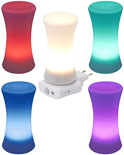 Northpoint LED Steckdosen Nachtlicht Taschenlampe Weiß Wandleuchte Multifunktion Bewegungsmelder Induktionsladung Akku Notlicht Notlampe Stromausfall (Multileuchte Zylinder)