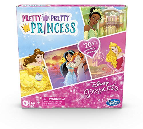 Pretty Pretty Princess: Disney Princess Edition Brettspiel mit Disney-Prinzessinnen, Schmuck-Verkleidungsspiel für Kinder ab 5 Jahren