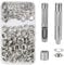 HO2NLE Grommet Werkzeug Kit 16mm Ösen Set 100 Ösen Scheiben und Grommet Ösen Planenösen mit Ösenzange Ösenwerkzeug Set für Planen Leder Stoff Vorhang Poolabdeckung