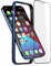 Bumper Hülle Kompatibel mit iPhone 12/12 Pro 6.1 inch, Dünne Schutzhülle Metall Bumper Case mit Weichem TPU [Keine Signalstörung] [Unterstützung Wirless Charging] mit iPhone 12/12 Pro, Blau