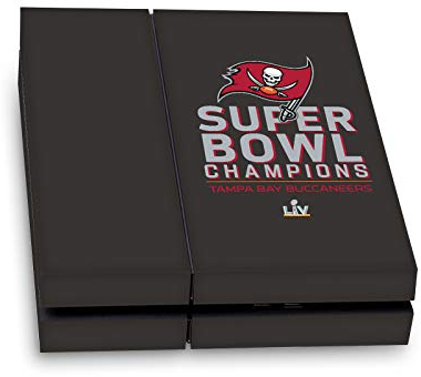 Head Case Designs Offizielle NFL Tampa Bay Buccaneers 2021 Super Bowl 55 Champions Vinyl Haut Gaming Aufkleber Abziehbild Abdeckung kompatibel mit Sony PlayStation 4 PS4 Console