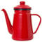 Beauneo Cafetera de Esmalte de Alto Grado de 1.1L Verter sobre Leche Jarra de Agua Jarra Tetera Barista Hervidor para Estufa de Gas y Cocina de InduccióN Rojo