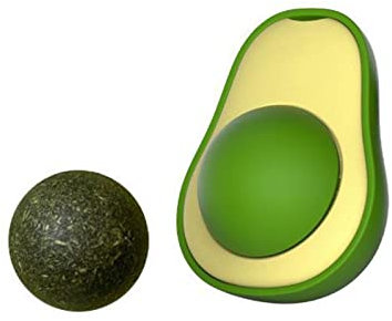 Jiacheng29_ Katzenminze Ball Zahnreinigung Spielzeug Avocado-Form essbare Katze Lick Spielzeug für den Innenbereich
