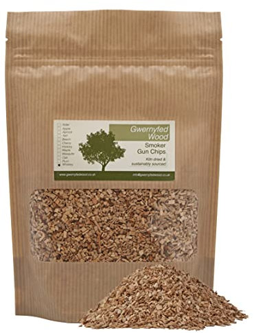 Gwernyfed Wood Smoker Gun Chips Whiskey - Perfect for Smoke- Cocktail Smoke Guns (7 Great Flavours) - LARGE 1000ml Bag (Whiskey Oak)