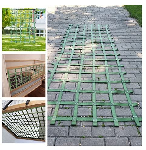 DREAMOSA Kletternetz für Kinder, individuelles Netz, Cargo-Gurtband, Spielplatznetz, Klettern, Dschungel, Fitnessstudio, Outdoor, Kletterwand, Indoor-Spielgeräte, Schutz für Hängebett, Cargo-Netz für