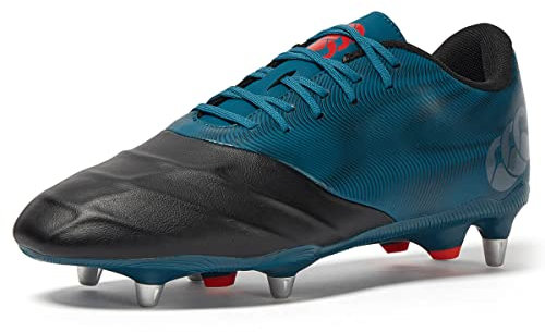 Canterbury Unisex Phoenix Genesis Team Soft Ground Boots Rugby-Stiefel, Deep Ocean Black Oxy Fire, 39 EU