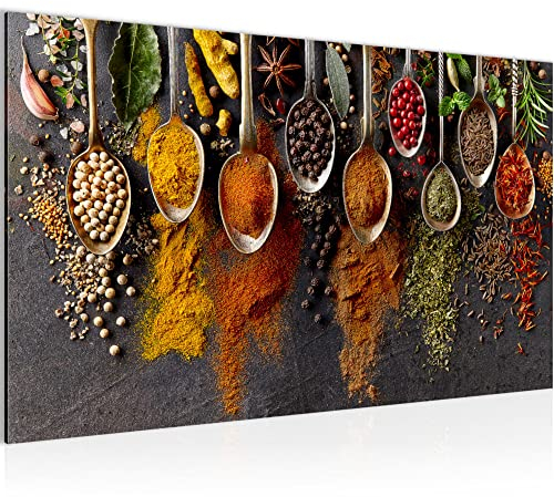 Runa Art Bild Küche Gewürze Modern Wandbilder Esszimmer Küchenbilder 1 Teilig - Made in Germany - Esszimmer Bunt Flur 041414a