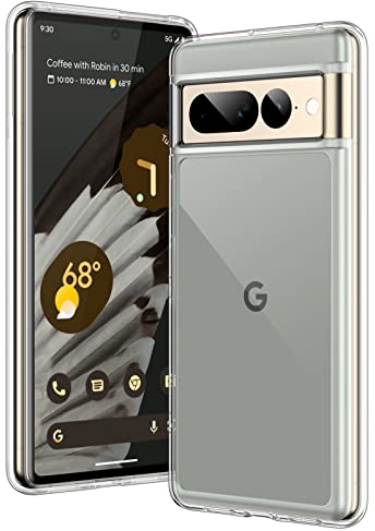 JETech Cover per Google Pixel 7 Pro, Custodia con Antiurto, Anti-Graffio e Retro Trasparente (Trasparente)