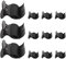 12 Stück Hot Roller Clips Leichte Kunststoff Lockenwickler Klauen Clips Hitzebeständigkeit Heißroller Clip Ersatz für Friseursalon Alltag (schwarz)