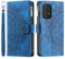VEEMOS Custodia a Portafoglio per Samsung Galaxy A53 5G con Motivo Floreale Scomparti per Carte di Credito Custodia in Pelle - Blu