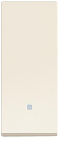 Vimar 30000.C LINEA Interruttore 1P 10 AX 250 V~ allineato illuminabile, tasto sostituibile, canapa. Max 100 W per lampade con alimentatore integrato (IEC 60669-1:2017)