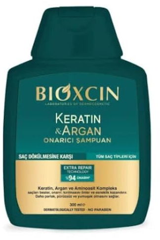 Bioxcin Keratin & Argan Repair Shampoo, 300 ml, verwittertes und beschädigtes Haar