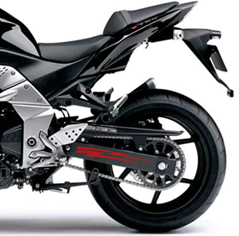 DualColorStampe Adesivi Compatibili con Kawasaki Z750 Forcellone stickers per moto paracatena Tribale (1 Pezzo) COD.M0266 (Rosso)