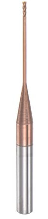 QUARKZMAN Cuadrado Nariz Extremo Molino 4mm Vástago 1mm x 20mm Titanio Revestido Sólido Carburo 4 Flautas Extra Largo Fresado para Inoxidable Acero Aleación Endurecido Acero