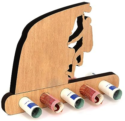 Giftota - Originelle Geburtstag Geldgeschenk Holz - Geschenk für Kletterer, Bergsteiger - Klettern Geldgeschenk - Geschenke aus Holz - Geschenke Geldgeschenk für Frauen & Männer