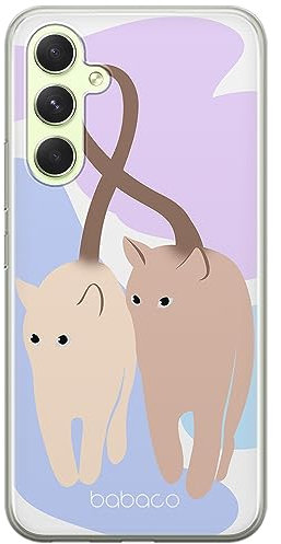 BABACO ERT GROUP custodia per cellulare per Samsung A54 5G originale e con licenza ufficiale, modello Cats 013 adattato in modo ottimale alla forma dello smartphone, custodia in TPU