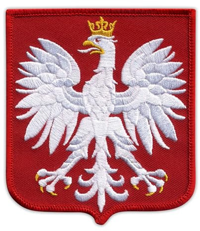Polnisches Wappen – Polen – groß – Aufnäher – bestickt