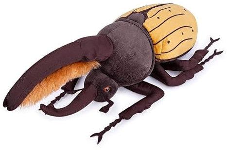 PuffPurrs Plüsch-Käfer - Großer Hellebarden-Käfer, realistische Eigenschaften, 10 Zoll, Geschenk für Kinder
