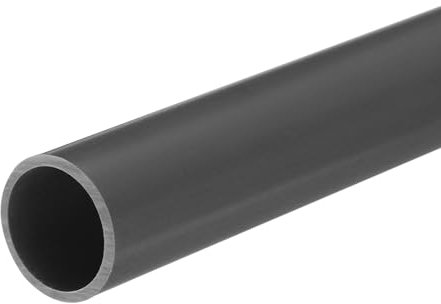 QUARKZMAN Tubo Redondo Rígido de PVC, 21 mm de Diámetro Interior, 25 mm de Diámetro Exterior, 20 cm/8 Pulgadas de Longitud, Gris Claro, Alto Impacto, Funda de Cable