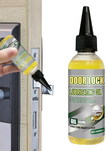 Kirdume Lubrificante per Serratura Porta | Olio per Cerniere per Porte da 100 ml | Lubrificante per Catene di Biciclette, Ottimo per Porte scorrevoli, Porte di Garage, Cerniere rigide e Serrature