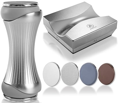 Agrilia Rolling Knife Sharpener - Premium Sharpening Kit for All Knife Set - 360 & 600 Diamond - 1000 & 3000 Whetstone Ceramic Discs for All Hardness Levels - Gripable Aluminum Body, 4 Angles