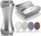 Agrilia Rolling Knife Sharpener - Premium Sharpening Kit for All Knife Set - 360 & 600 Diamond - 1000 & 3000 Whetstone Ceramic Discs for All Hardness Levels - Gripable Aluminum Body, 4 Angles