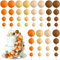 BOUBONI 48 Piezas Bolas Decoraciones para Pasteles Globos Adornos para Magdalenas Bolas de Espuma para Pasteles Decoraciones para Fiestas (A10-Orange, Yellow, Apricot, Khaki)