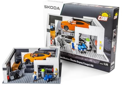 Skoda 6U0087558 Bausatz Service Station Modellauto Enyaq Coupé RS Bausteine Baukasten