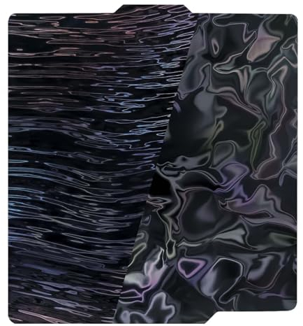 IdeaFormer Piastra di costruzione a doppio lato per ondulazione liscia ad acqua + motivo liscio con venature del legno, 257 x 257 mm, lamiera flessibile in acciaio per molle per Bambu Lab stampante 3D