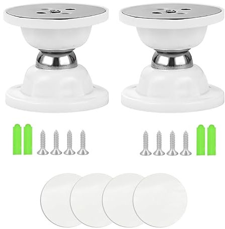 GIONAR Magnetic Door Stop, Magnetic Door Catch RV Door Latch Holder, No Drilling Needed, 2Pcs Set, Camper Boat Compartments for RV Motor Home Camper Boat Compartments, RV Accessories (White)