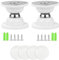 GIONAR Magnetic Door Stop, Magnetic Door Catch RV Door Latch Holder, No Drilling Needed, 2Pcs Set, Camper Boat Compartments for RV Motor Home Camper Boat Compartments, RV Accessories (White)