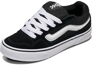 Vans Caldrone - Zapatos para Mujer, Gamuza/Malla Negro/Blanco, 36.5 EU