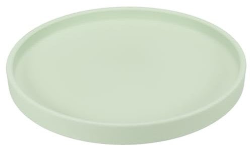 PATIKIL 9.8 Inch Round Ceramic Plant Saucer, Plant Saucer Tray Flower Planter Drip Tray for Indoors Outdoors Patio Balcony, Mint Green