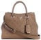 GUESS Damen Cresidia Society Satchel Schulranzen, Griffe Oben, Dark Taupe
