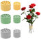 Bofanze 6 PCS Spiral Ikebana Stielhalter Blumen Blumenstielhalter Spiralstielhalter für Blumen Bouquet Twisters Spiral Ikebana Stem Holder für das Befestigen von Blumensträußen,Grün, Grau,Gelb
