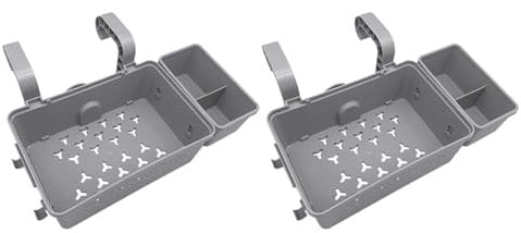 Komdndht 2 Sets Poolside Storage Basket Above Ground Pool Storage Basket with Pool Cup Holder for Above Ground Pools